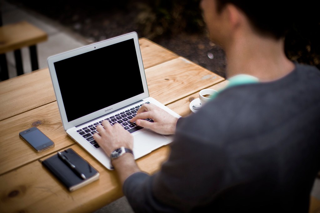 Person working at their computer